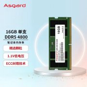 阿斯加特 16GB DDR5 4800内存只卖259元